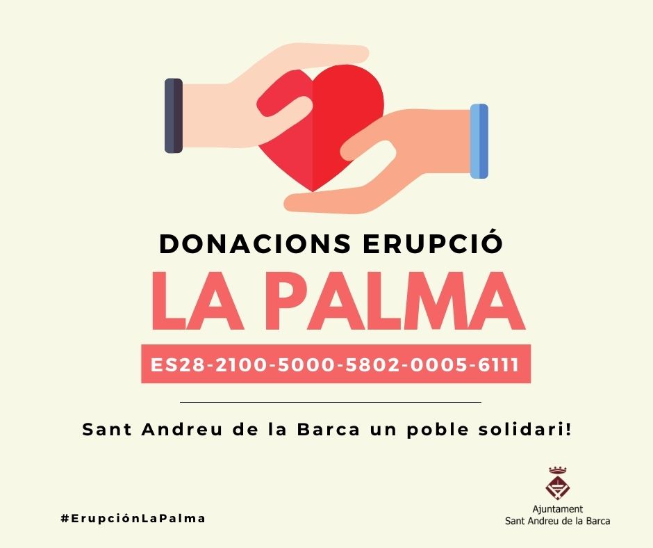 L’Ajuntament inicia una campanya de recollida de fons per ajudar als ciutadans de La Palma